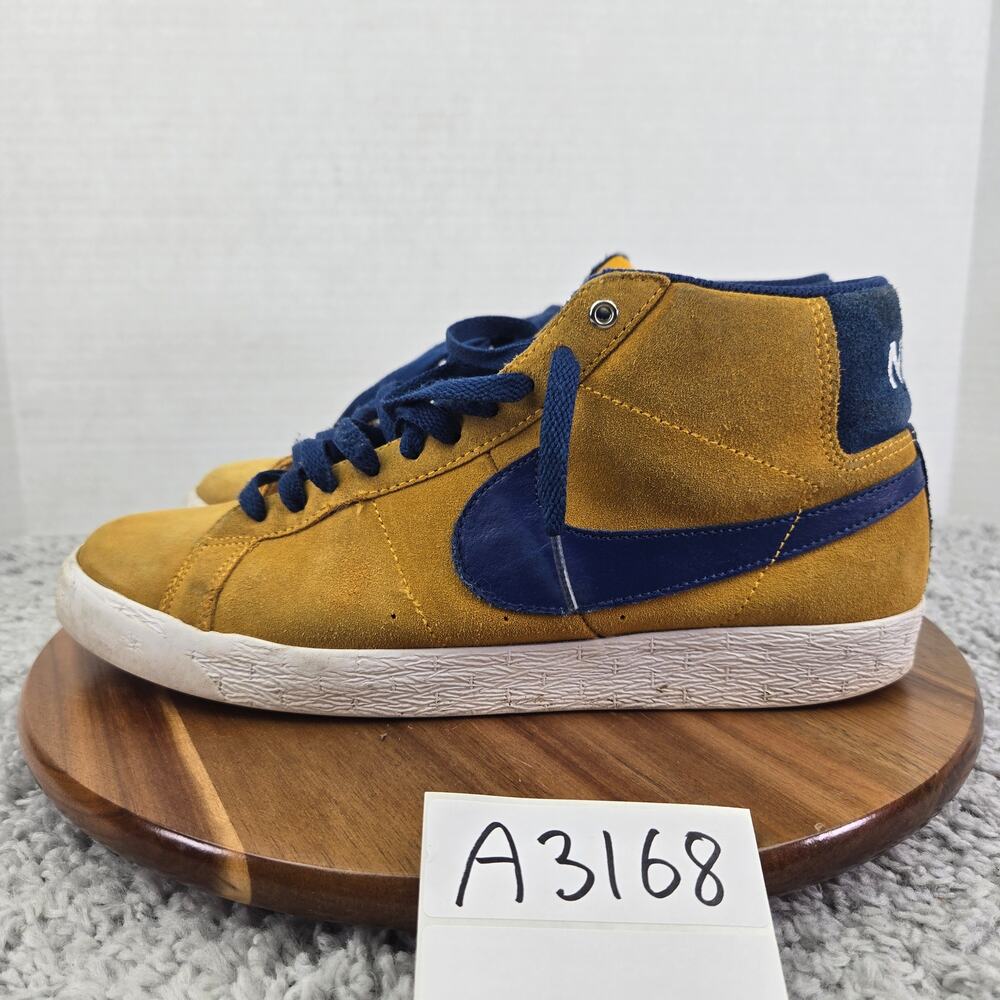 Nike Mens 10.5 Blazer SB UCLA Yellow Blue Suede Casual Daily Sneaker 310501-741